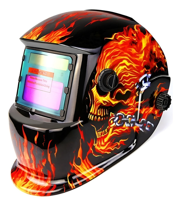 Máscara Soldar Fotosensible con Panel Solar Casco Diseños