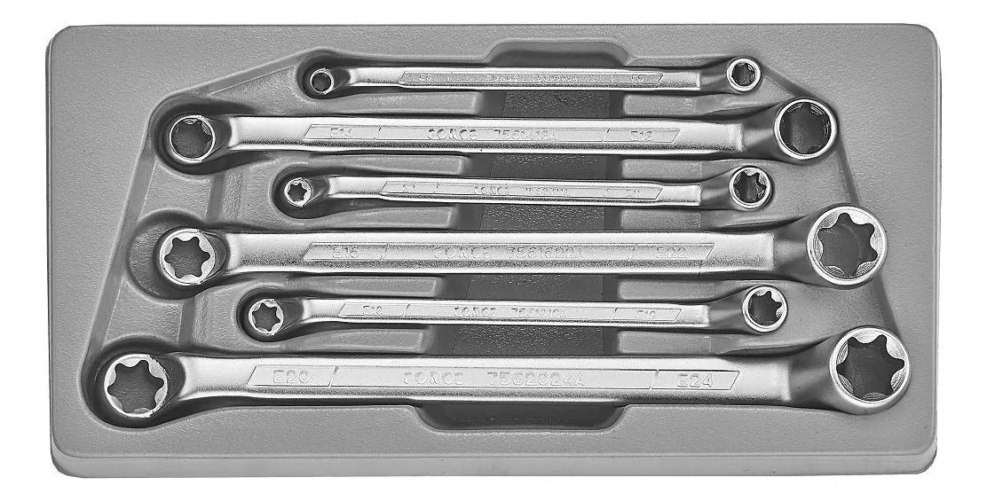 Juego De Llaves Corona Torx Acodada E6-e24