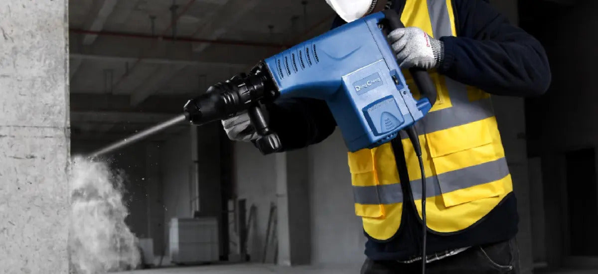 Martillo Demoledor Rompedor De Concreto 10 Kg SDS Max 1500W 110V c/Estuche Color Azul