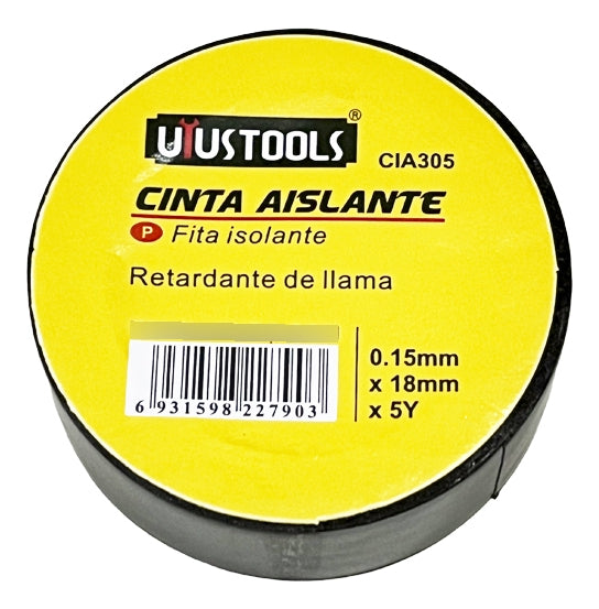Huincha Aisladora Negra 18mm X 4,5m