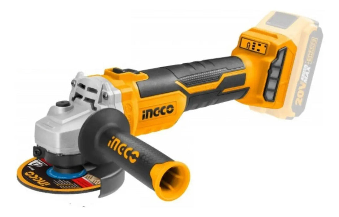 Amoladora Esmeril Galletero Angular Inalámbrica Ingco 4 ½'' Sin Batería Ni Cargador