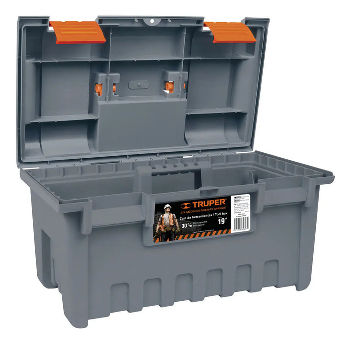 Caja De Herramientas Plástica Gris 19 Pulgadas (48cm)