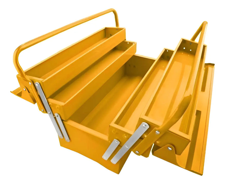 Caja Valija Para Herramientas Metal 3 Estantes Ingco Anaranjado
