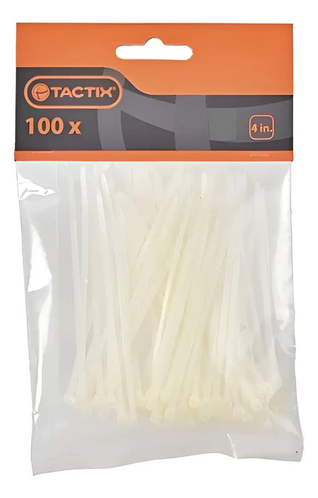 Bolsa Amarras Plásticas Blanca Tactix 150mm (100pzas)