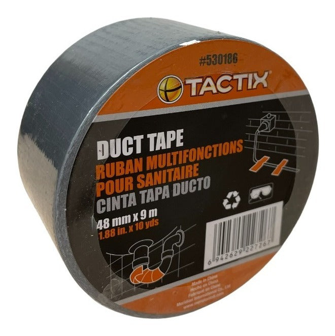 Cinta Para Ductos Tactix 48mm X 9m Gris No Reflectiva Adhesiva