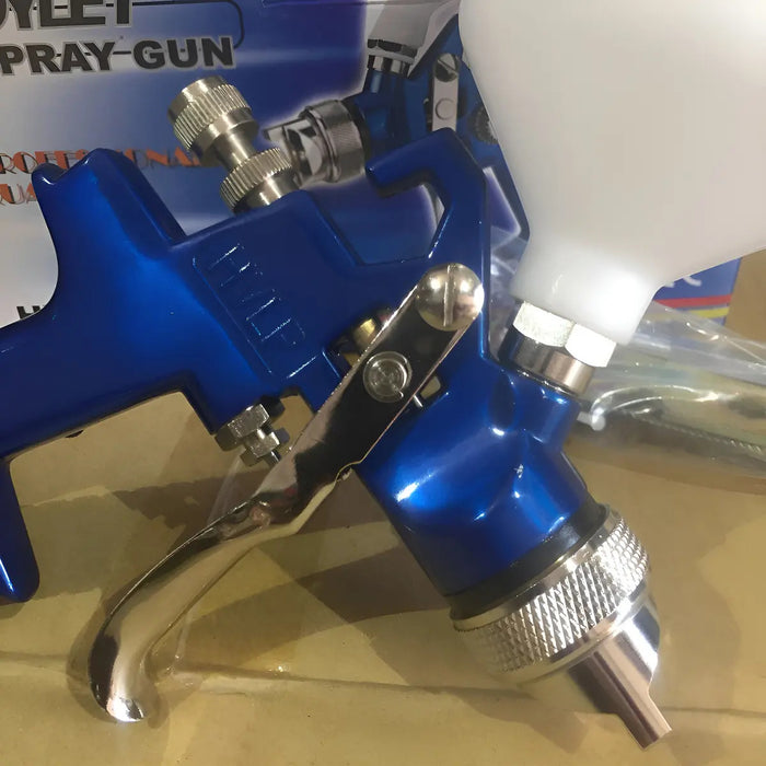 Pistola Pintar Gravedad H-827 Hvlp Voylet Azul