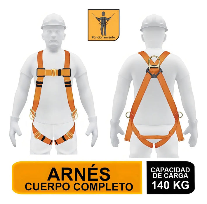 Arnés Truper Talla 40 Posicionamiento Naranja