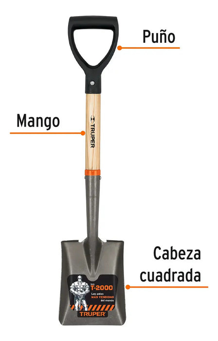 Pala Jardinera Cuadrada con Mango Puño en D