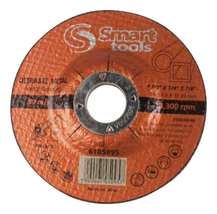 Disco de Desbaste Inox 4.5 x 6.3mm A24 Extra x 5 Unidades