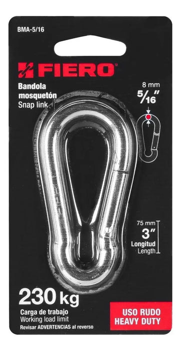 Bandola Mosquetón De Acero 5/16 Fiero