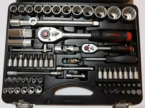 Juego De Dados Y Llaves Poligonales 82 Piezas Force 4821-9