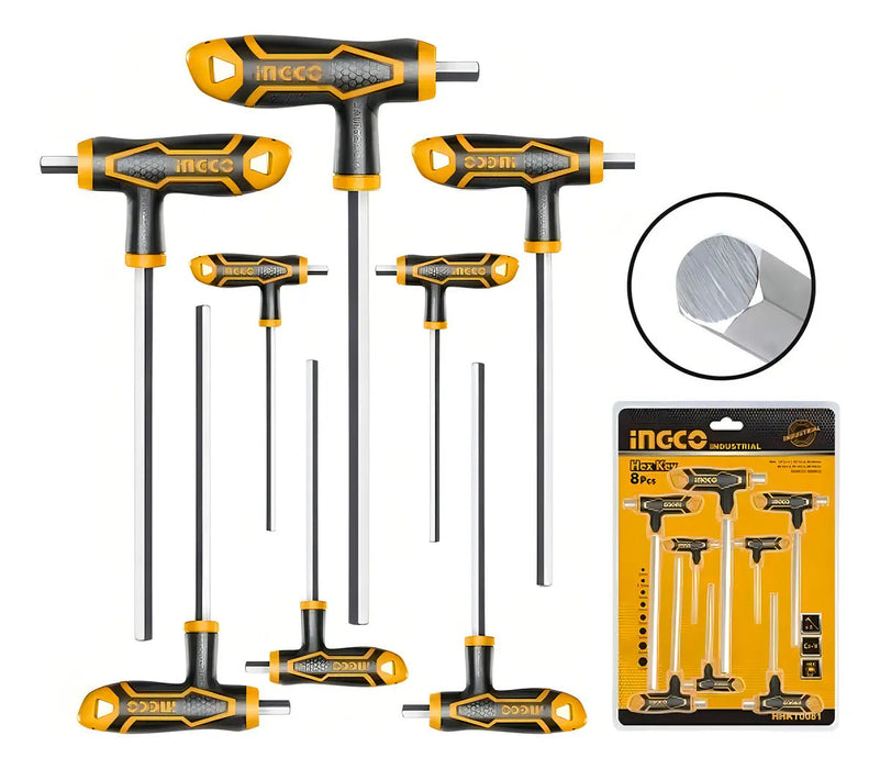 Set 8 Llaves Allen Tipo T 2-10mm Ingco