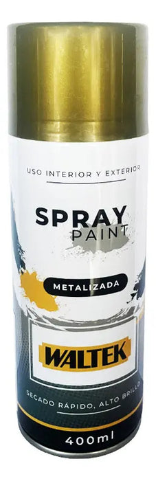 Pintura Spray Color Metal 400ml/230g Dorado Waltek