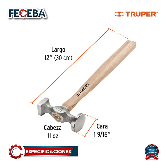 Martillo Desabollador Estándar 11 Oz Truper