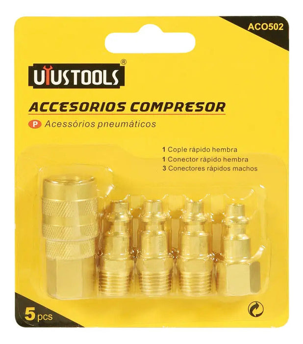 Set 5 Pcs Acoples Bronce Uyustools