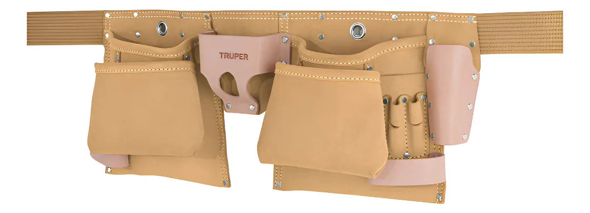 Cinturón Portaherramientas Carnaza 13 Compartimientos Truper Café
