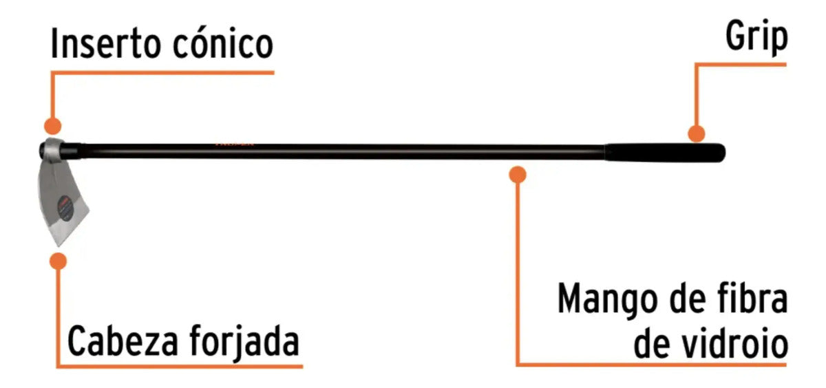 Azadón Forjado Con Mango 1.7 Lbs 137 Cm Truper