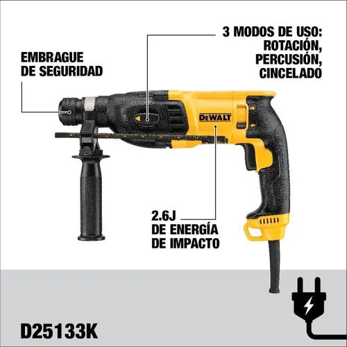 Rotomartillo 800W 220V Dewalt D25133K-B2C