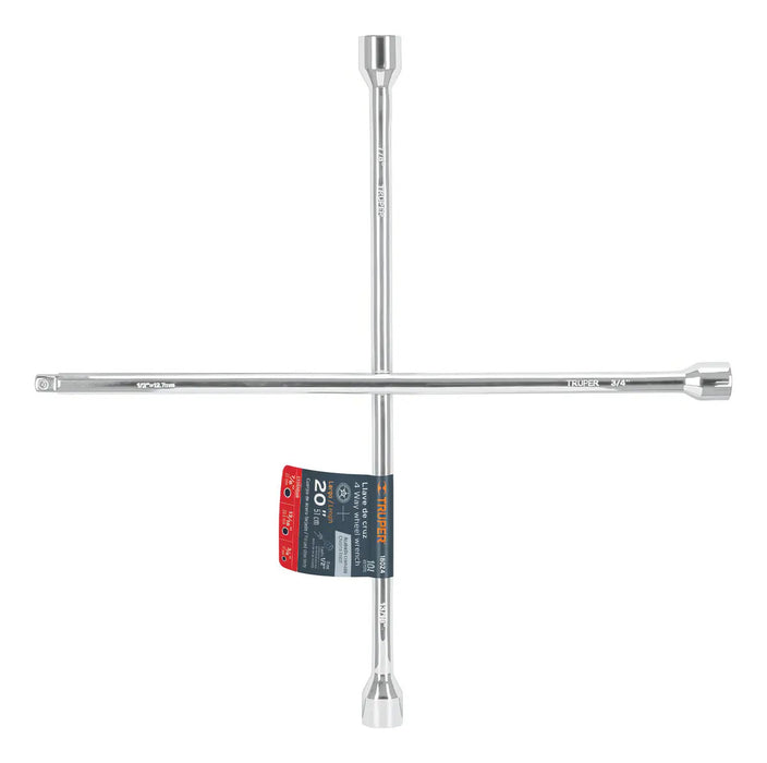 Llave de Cruz 20 Pulgadas con Cuadro de 1/2 Truper