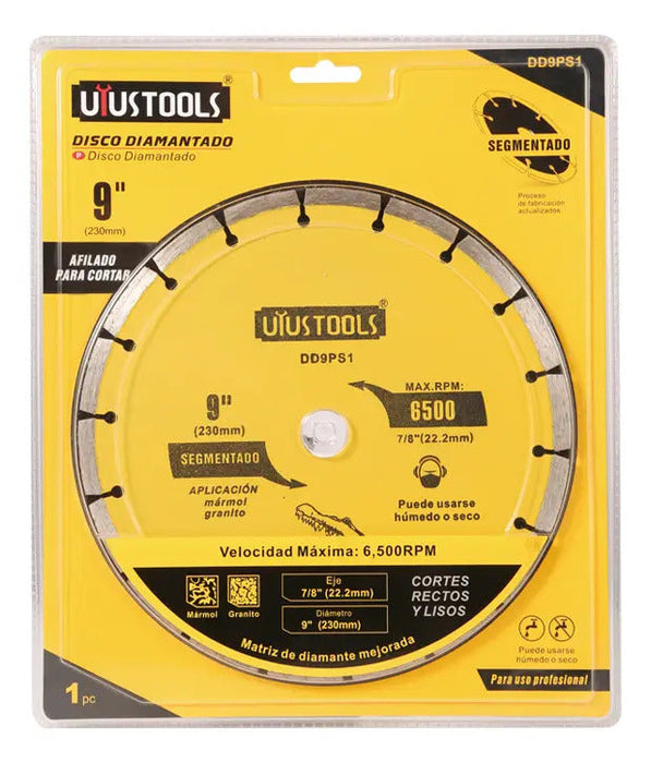 Disco Diamantado Segmentado 9'' Pro Uyustools