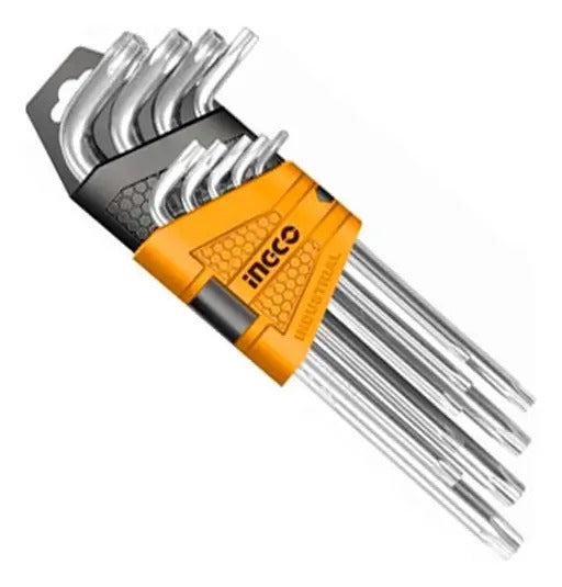 Juego Llaves Allen Estrella Torx 9 Piezas Ingco Hhk13092