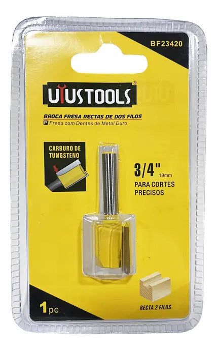 Fresa Recta 2 Filos 3/4''- 20mm