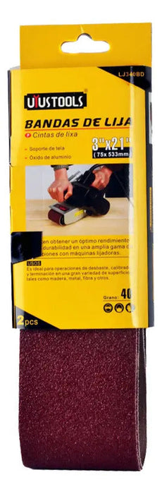 Set 2 Bandas de Lija 3" x 21" #40