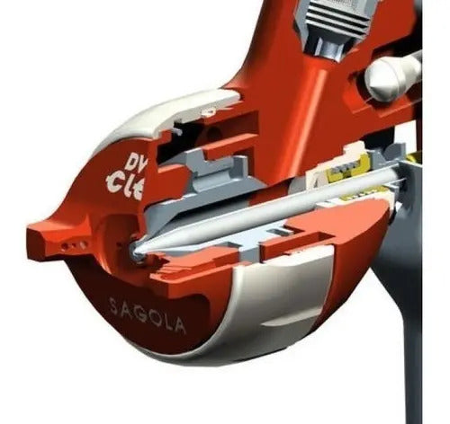Pistola de Pintura Gravedad Sagola 650 Ml Naranja