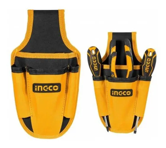 Bolsa Coleto Porta Herramientas 4 Bolsillos Ingco Amarillo