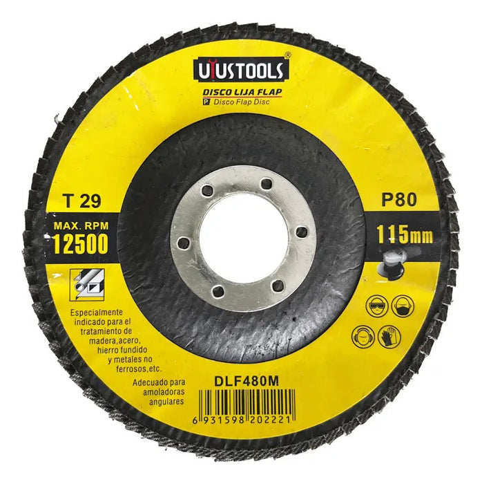 Disco Flap 4 1/2" Madera/Metal Gr80
