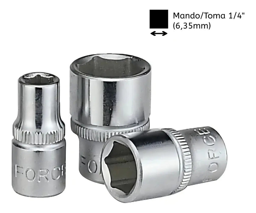 Dado 1/4'' Hexagonal 8mm Cromado