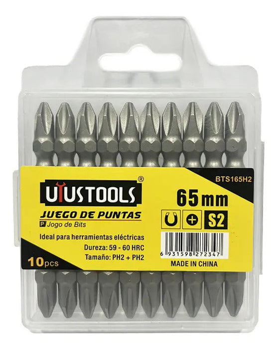 Bits S2 65mm x PH2+PH2 x 10un/set
