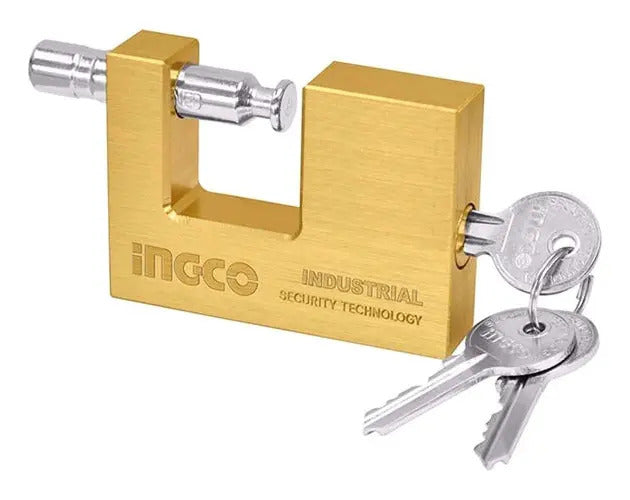 Candado de Seguridad Bloque Tipo C Industrial 70mm Dorado