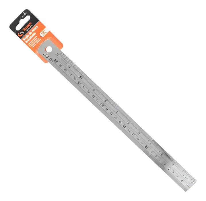 Regla Acero Inoxidable De 30cm Con Tabla Conv.