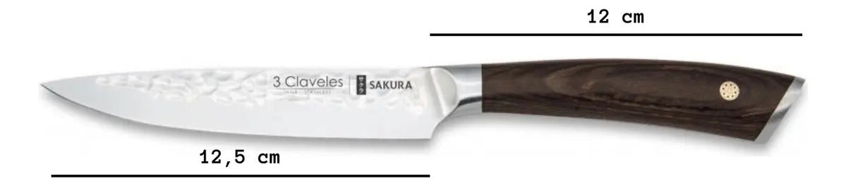 Cuchillo Cocina Sakura 12,5cm Marrón