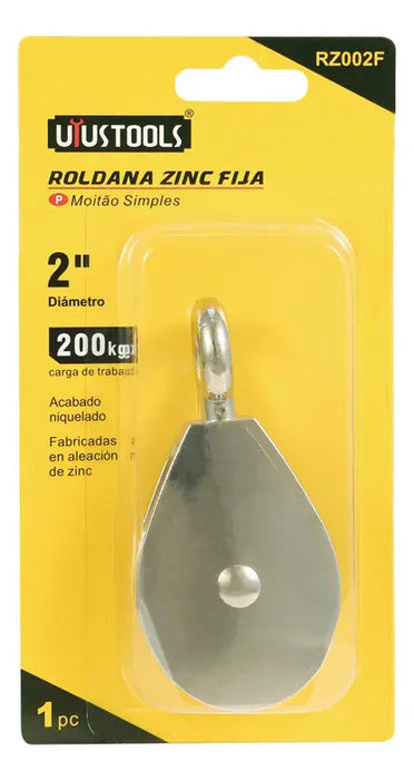 Roldana Zinc Fija 2"