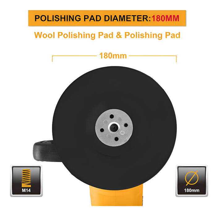 Lustra Pulidora Industrial 7'' 180mm 1400W