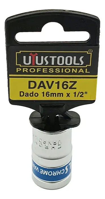 Dado 16mm-1/2" Azul C/colgador Uyustools