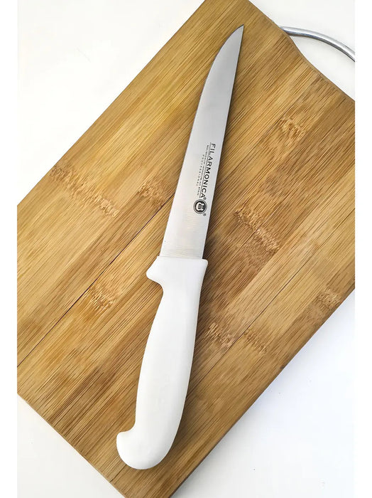 Cuchillo Depostar Filarmonica Acero Inoxidable 18cm Mango Blanco