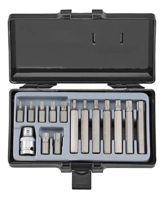 Juego Punta 1/4 Torx T20-T55 Corta Larga Dado 1/2
