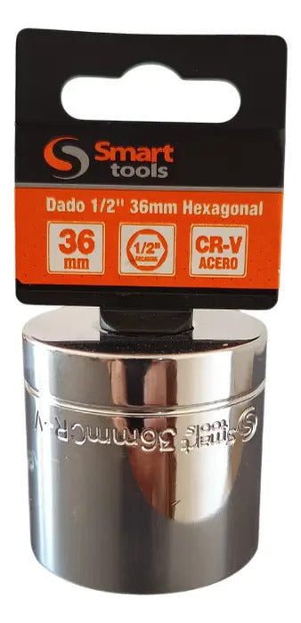 Dado Corto 1/2'' De 36mm Hexagonal - Smart Tools