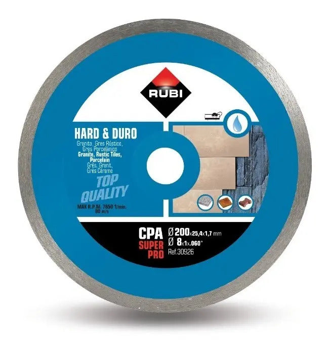 Disco Diamante Rubi CPA 200 mm Super Pro Celeste