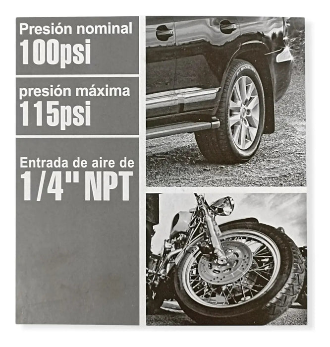 Infla Llantas con Manómetro PSR01U