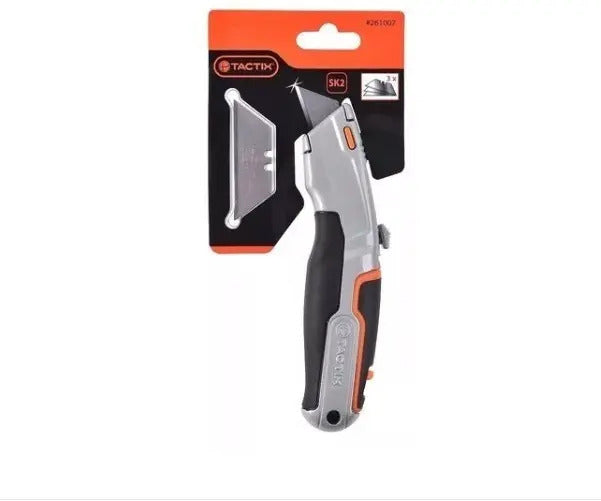 Cutter Cartonero Trabajo Pesado Tactix Hoja Retráctil 15cm