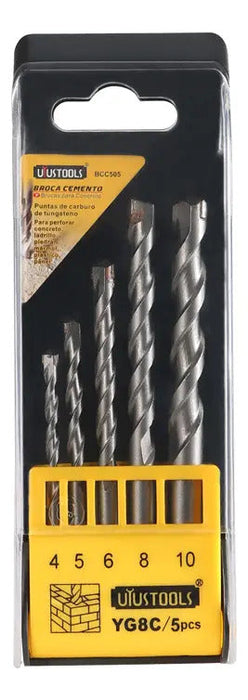 Set 5 Brocas Concreto (4-5-6-8-10mm) Box