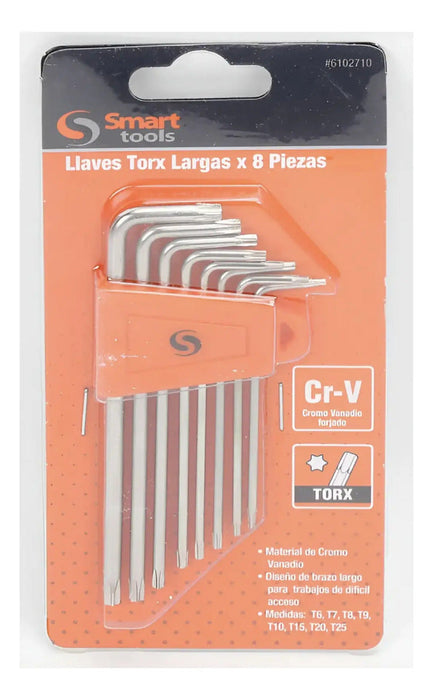 Juego Llaves Torx De 8 Pzs. T9 A T25