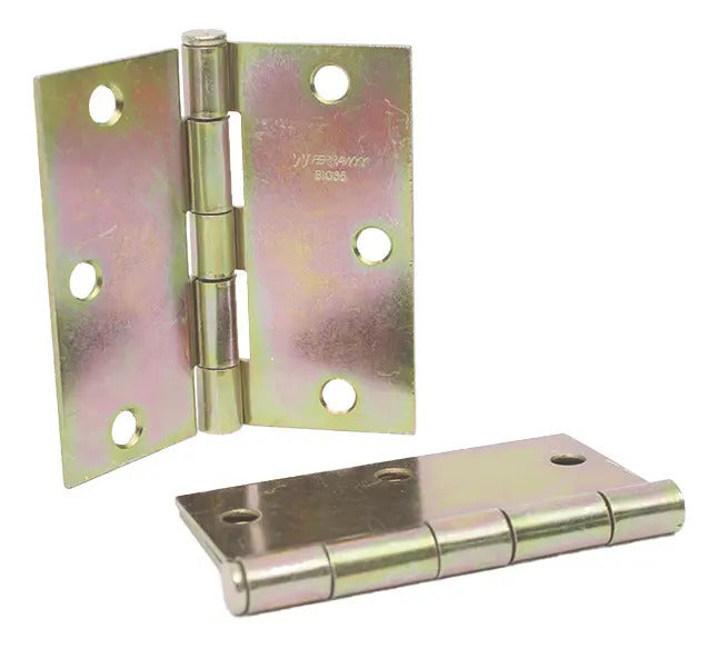 Bisagra Galvanizada 3.5"X3.5"X1.9mm 2pcs