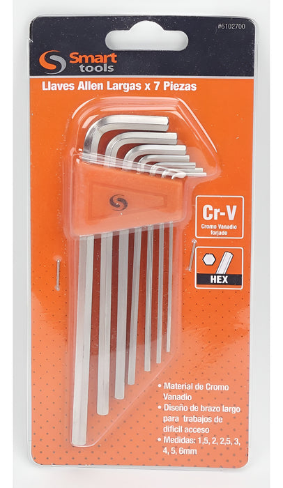 Juego Llaves Allen Largas 7 Piezas 1.5 a 6mm