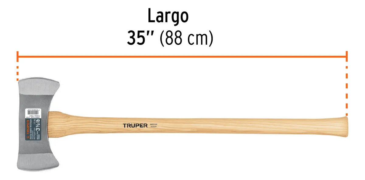 Hacha Doble Filo 3-1/2 Lb Michigan Mango Madera Truper