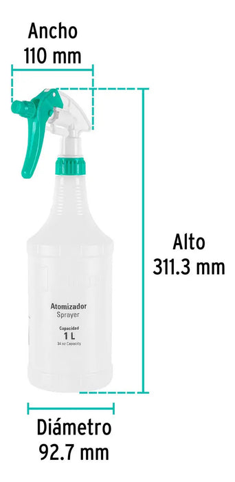 Atomizador Spray de 1 Litro Regulable